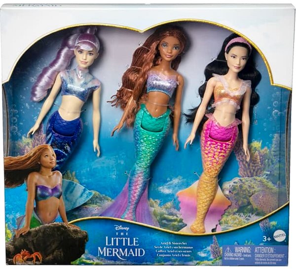 Puppe The Little Mermaid 3Ks Puppenset Kleine Meerjungfrau und kleine Schwestern Hnd29 ...