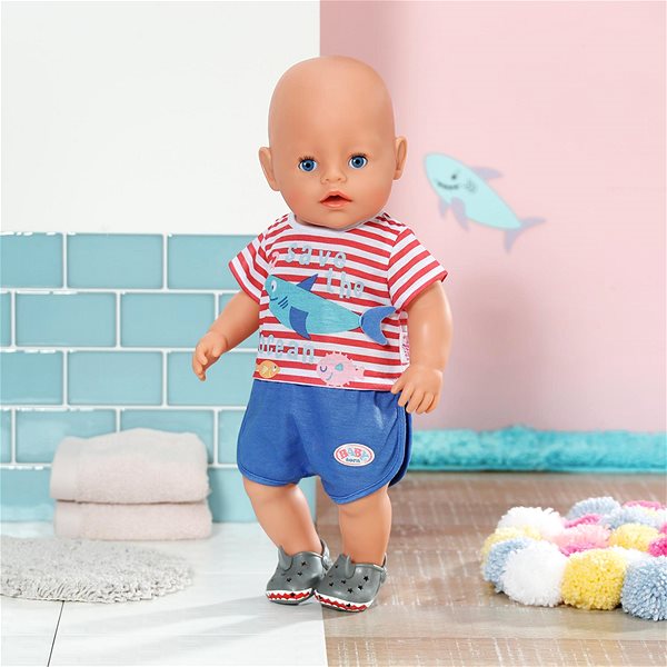 Puppenkleidung BABY born Pyjamas und Hausschuhe - blau - 43 cm ...