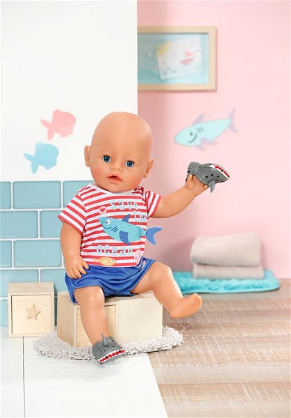 Oblečenie pre bábiky BABY born Pyžamko a papučky, modré, 43 cm ...