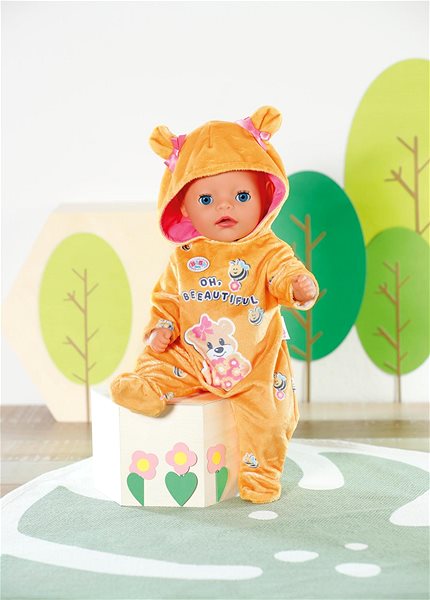 Oblečenie pre bábiky BABY born Little Overal medvedík, 36 cm ...