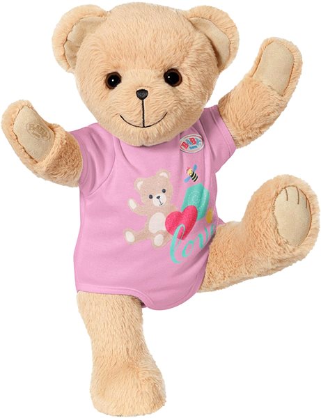Kuscheltier BABY born Teddybär - rosa Kleidung ...