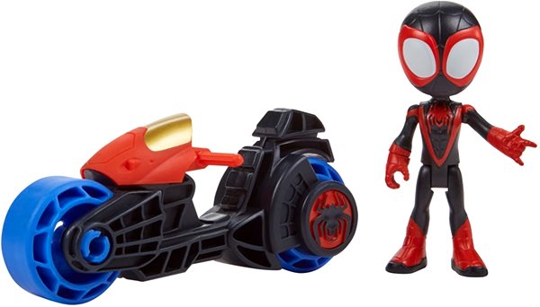 Figuren Spider-Man and His Amazing Friends Miles Morales Motorrad und Figur - 10 cm ...