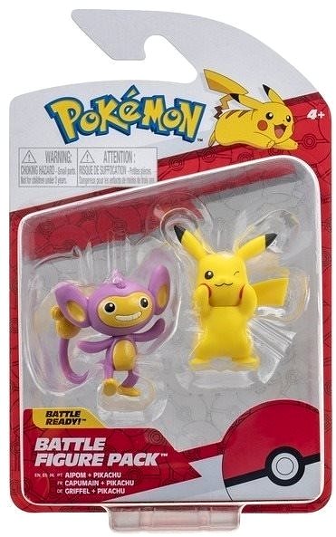 Figura Pokémon - Battle Figure 2 Pack - Pikachu and Aipom ...