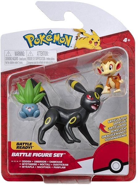 Figúrky Pokémon – Battle Figure Set – 3PK: Chimchar, Oddish, Umbreon ...