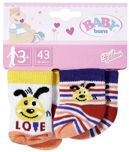 Puppenkleidung BABY born Socken (2 Paar) - 2 Varianten - 43 cm (WEARING POSITION) ...