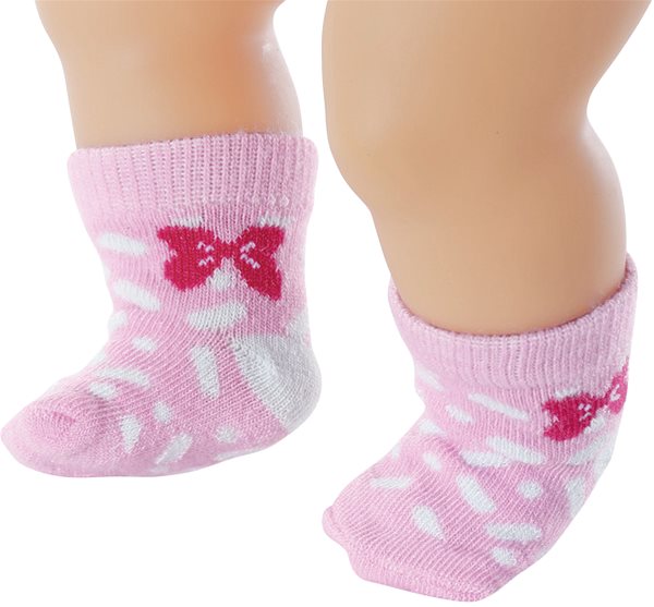 Oblečenie pre bábiky BABY born Ponožky (2 páry) – ružovo-zelené, 43 cm ...
