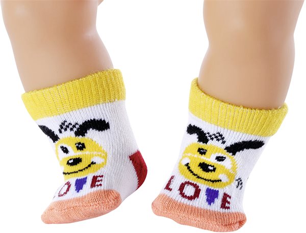 Oblečenie pre bábiky BABY born Ponožky (2 páry) – žlto-modré, 43 cm ...