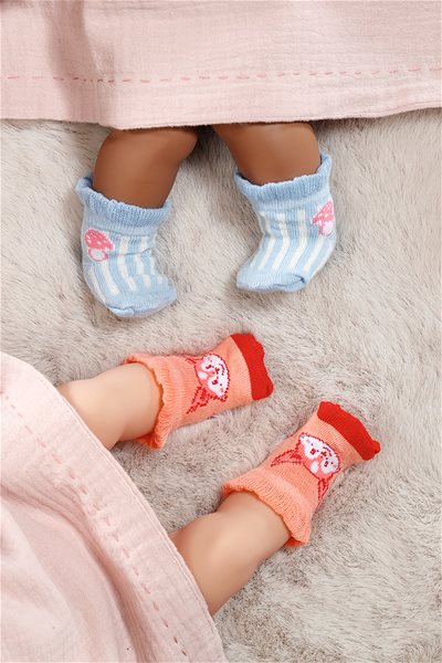 Oblečenie pre bábiky Baby Annabell Ponožky, modré a oranžové, 43 cm ...