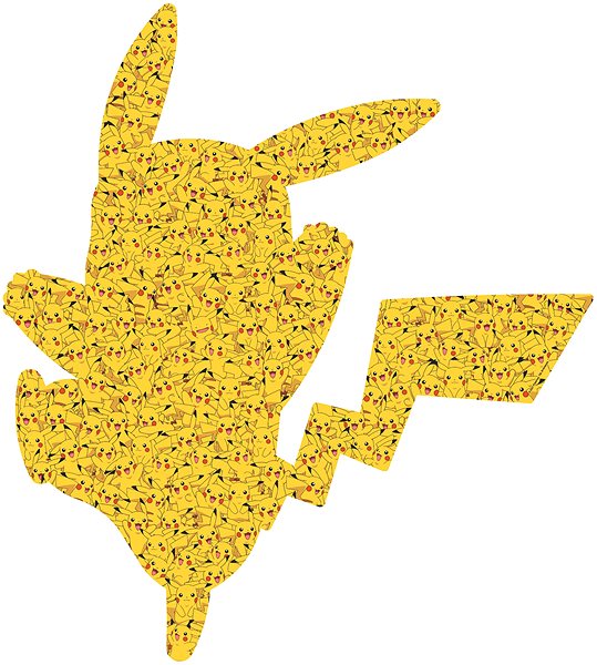 Puzzle Pokémon Pikachu silueta 727 dielikov ...