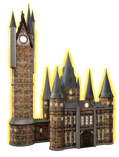 Puzzle Harry Potter: Bradavicový hrad – Astronomická veža (Nočná edícia) 540 dielikov ...