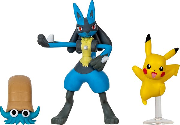 Figúrky Pokémon 3 ks – Omanyte, Pikachu, Lucario ...