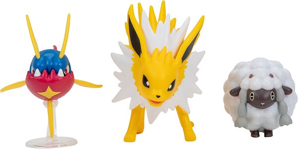 Figúrky Pokémon 3 ks – Wooloo, Carvanha, Jolteon ...