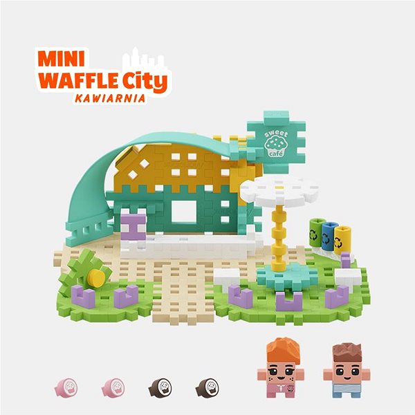 Stavebnica Mini Waffle City Kaviareň 80 ks ...