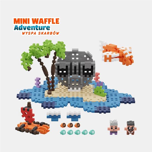 Építőjáték Mini Waffle Kincses sziget, 148 db ...