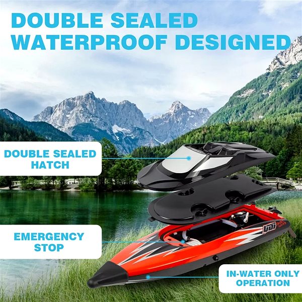 RC Schiff 2,4G Brushed RC-Hochgeschwindigkeitsboot mit Lichtern ...