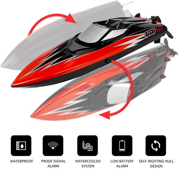 RC Schiff 2,4G Brushed RC-Hochgeschwindigkeitsboot mit Lichtern ...