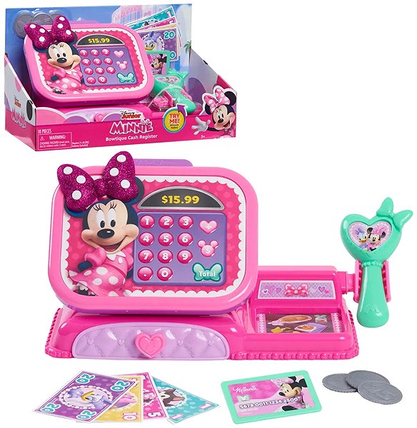 Disney Junior Minnie Mouse interactive cash register.