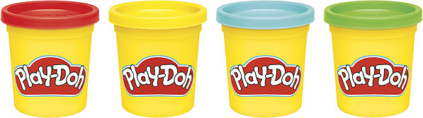 Knetmasse Play-Doh 4er-Pack Becher 85g ...
