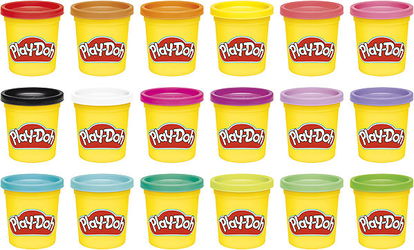 Knetmasse Play-Doh Großpackung mit 18 Bechern ...