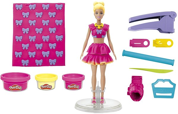 Knetmasse Play-Doh Barbie Modedesignerin Rüschen und Schleifen Puppe mit Zubehör ...