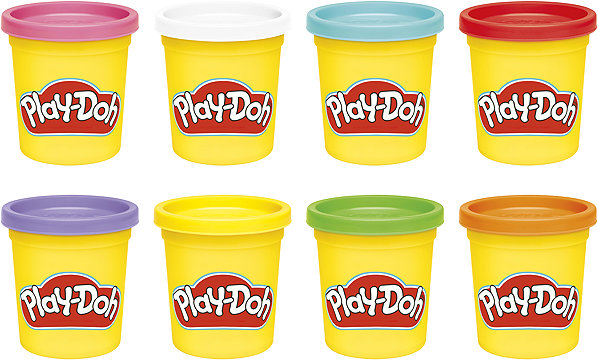 Knetmasse Play-Doh Packung mit 8 Bechern 85g Regenbogenfarben ...