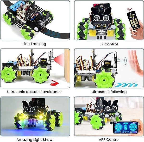 Building Set Keyestudio Arduino 4WD Mecanum Robot Micro bit (without microbit board) ...