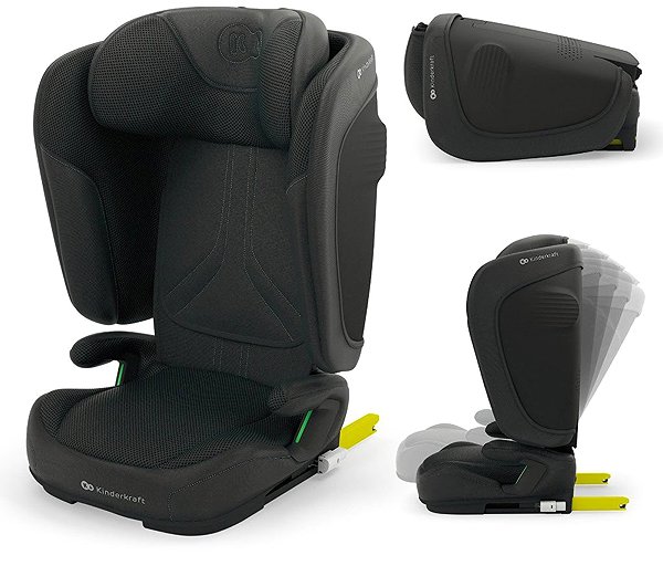 Gyerekülés Kinderkraft Unity 2 I-Size, összecsukható gyerekülés, 100-150cm, fekete ...