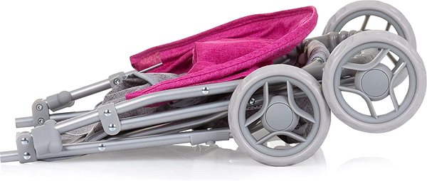 Kočárek pro panenky CHIPOLINO Sportovní kočárek pro panenky Alice Grey/Pink linen ...