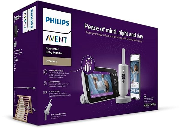 Baby Monitor Philips AVENT Smart Video Baby Monitor SCD973/26 ...