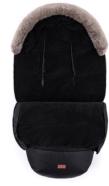 Fusak do kočíka PETITE&MARS Súprava fusak Comfy 4 v 1 + rukavice na kočík Furry Forever Black ...