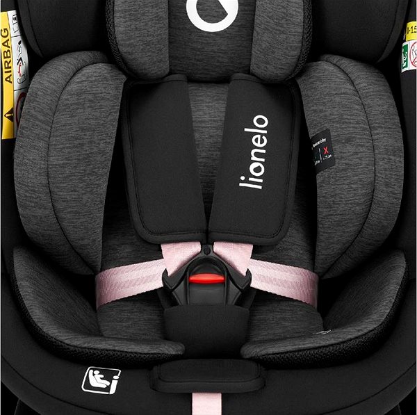 Gyerekülés Lionelo Navy i-Size Black Pink ...