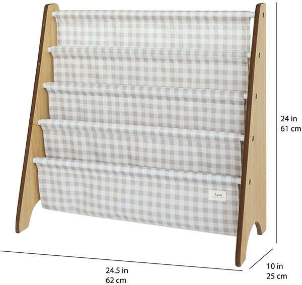 Shelf 3 Sprouts Recycled Gringham/Beige Bookstand ...