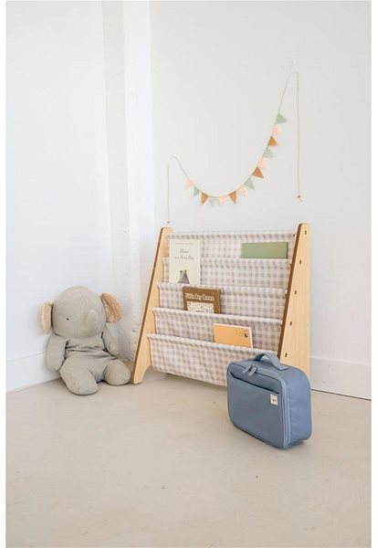 Shelf 3 Sprouts Recycled Gringham/Beige Bookstand ...