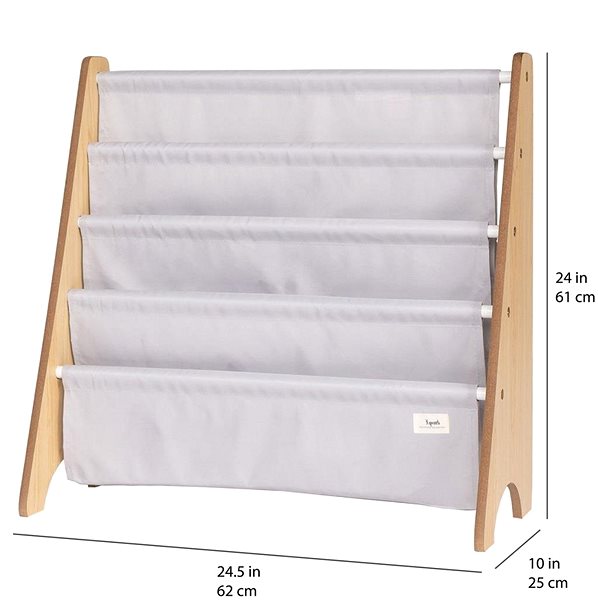 Shelf 3 Sprouts Recycled Solid/Light Grey Book Stand ...