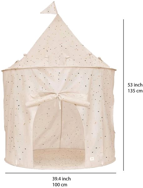 Tent for Children 3 Sprouts Recycled Terrazzo Cream ...