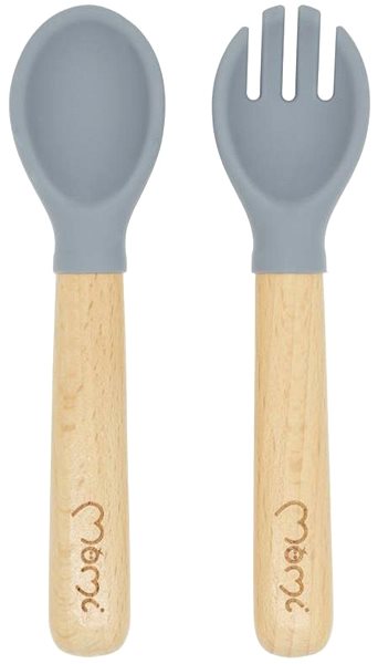 Dětská jídelní sada MoMi Ami šedá ...