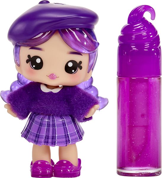 Yummiland Little Greta Grape doll with lip gloss.