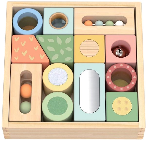 Wooden cubes Children Sensory cubes .