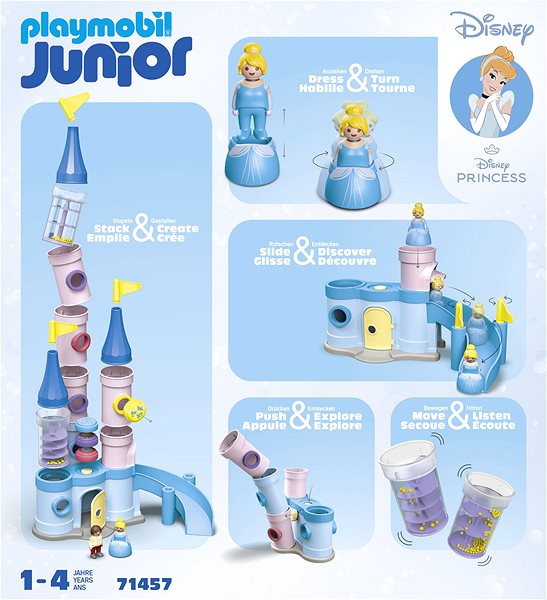 Building Set Playmobil 71457 Junior & Disney: Cinderella's Castle ...