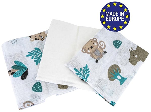 Bomimi Premium Cotton Cloth Nappies 140 g/m2 Travelling Zoo .