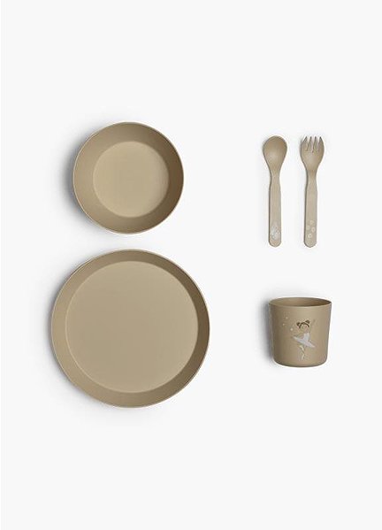 Children's dining set Citron Ballerina made of organic material .