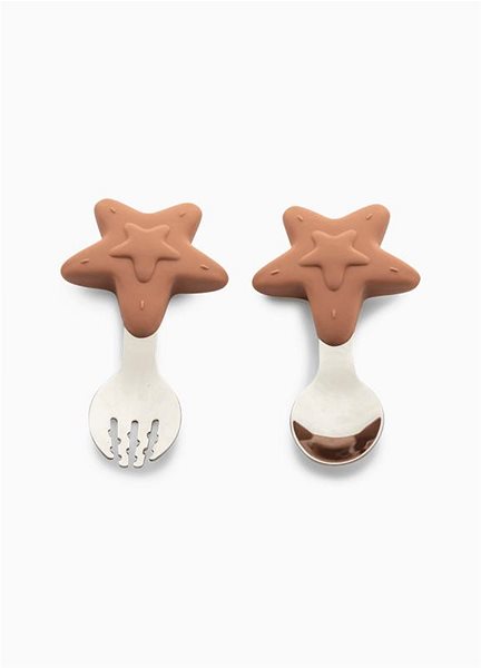 Children's cutlery Citron Ballerina training spoon and fork .