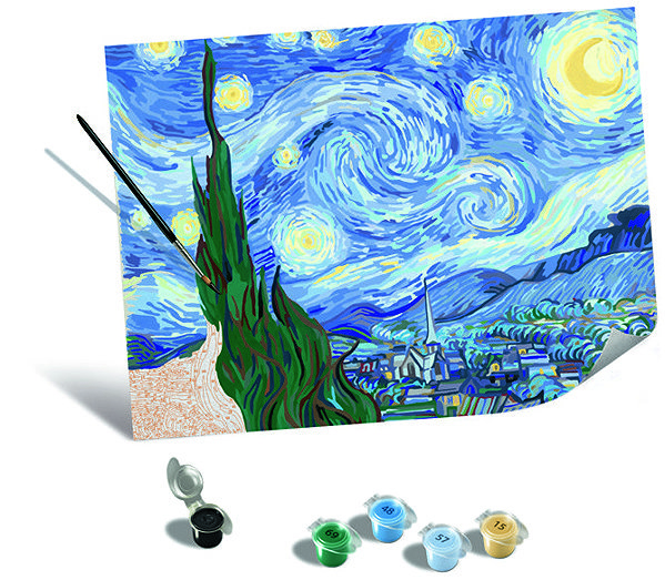 Maľovanie podľa čísel Ravensburger 239153 CreArt Vincent van Gogh: Hviezdna noc ...