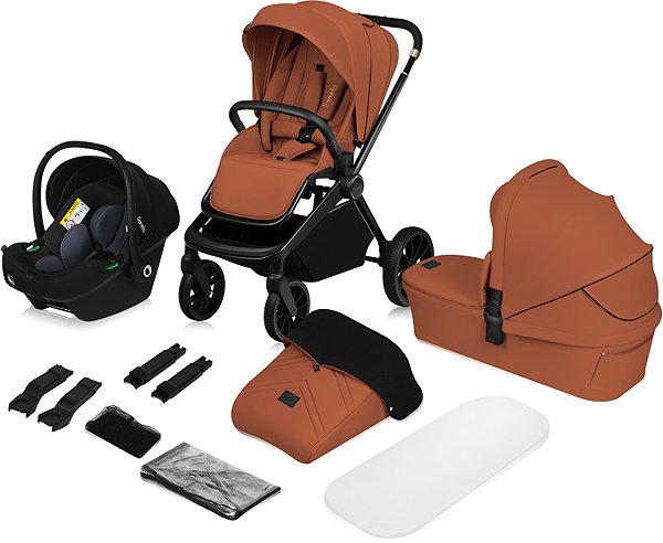 Baby Buggy Lionelo Mika Plus 3in1 Brown Rust ...