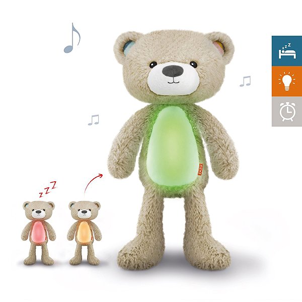 ZAZU Sleeptrainer Brody Bear Sleeptrainer brown and grey .