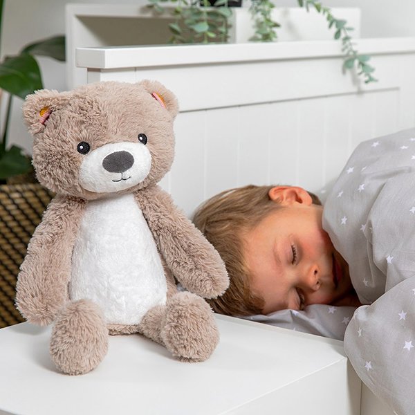 ZAZU Sleeptrainer Brody Bear Sleeptrainer brown and grey .