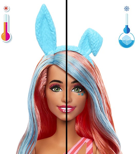 Barbie-Puppe Pop Reveal Barbie-Cocktail-Überraschung - Häschen.