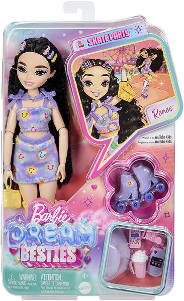 Barbie Dream Besties doll on roller skates Renee.