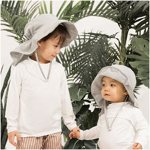 Tiny Twinkle Baby Sun Hat with UPF 50+, S Gray .