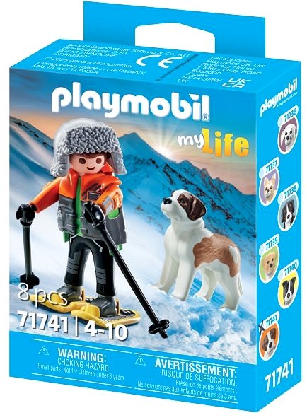 Figures Playmobil 71741 Tourist with St. Bernard ...
